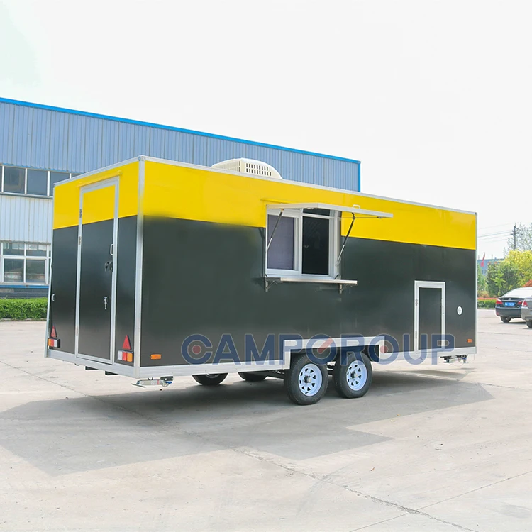 CAMP Hot Selling Mobile Food Trailer Concession Food Trucks Trailer With Equipment Equipped For Sale
