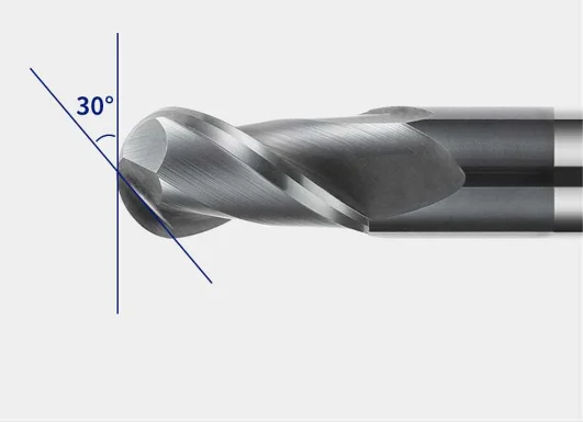 JR104 CNC cutting tool HRC70 2 Flutes coating ballnose carbide end mill for graphite Titan alloy