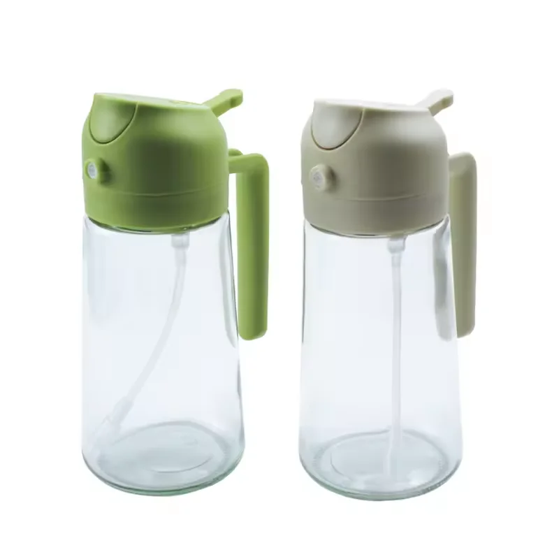 17oz 2-in-1 Kitchen Cooking Tool 500ml Oil Dispenser & Pourer Spray Bottle for Baking BBQ Olive Oil Other Ingredients BBQ Tools