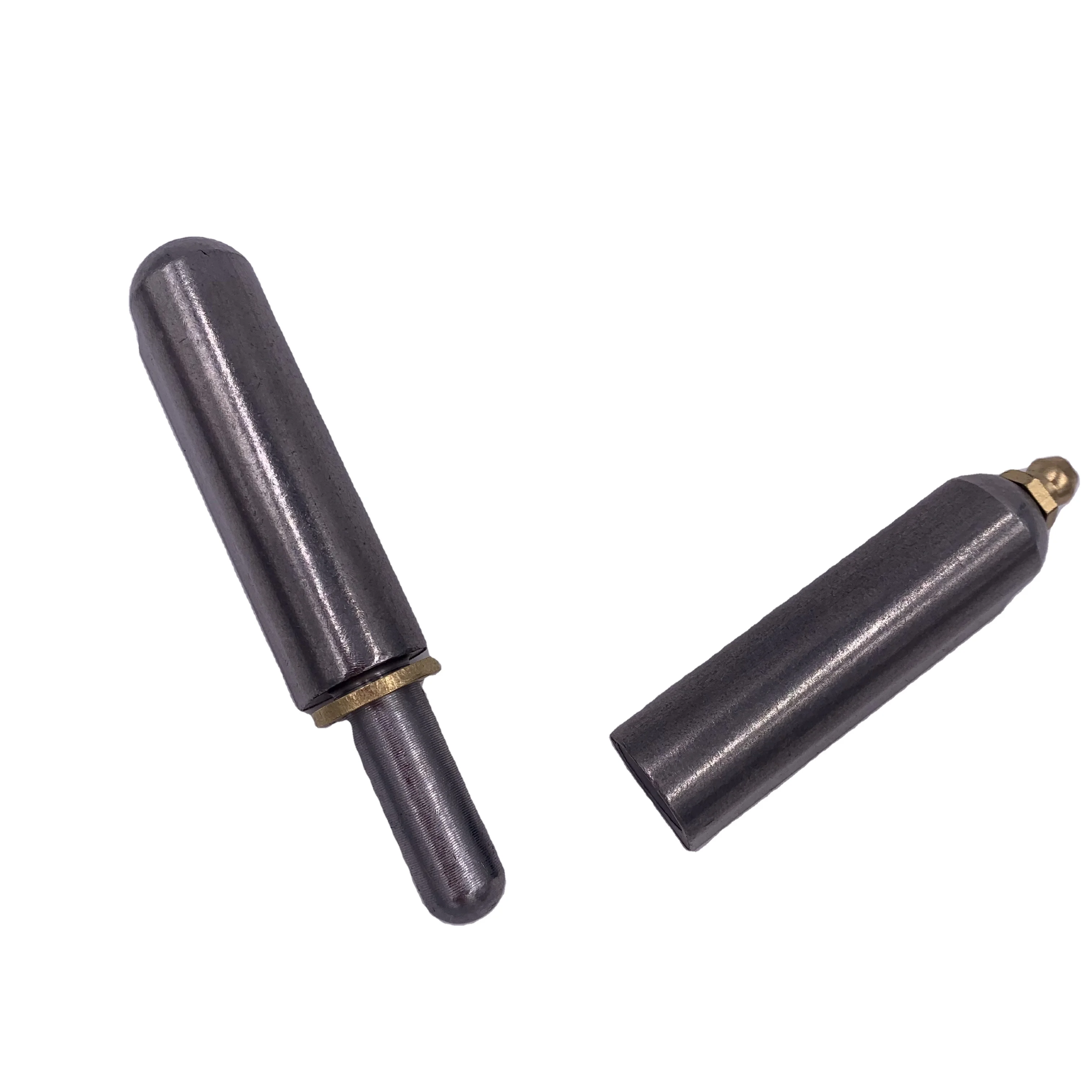 steel weld on hinge with brass pin and brass grease