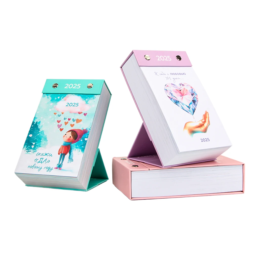 Wholesale Full Color Custom Design Calendar 2025 New Yearly Monthly Desk Wall Calendar Printing Logo Style Calendar Of Life