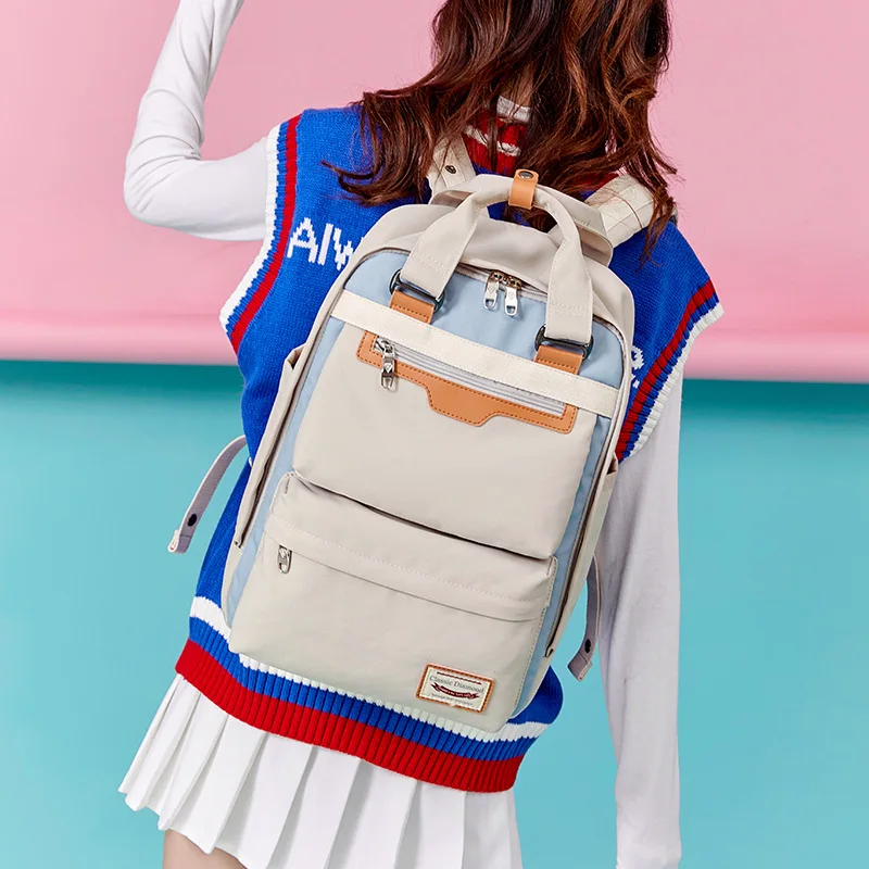 Girl Waterproof Nylon Bag Backpack mochila -para-mujeres-juvenil Casual Sport Backpack Korean Style Backpack