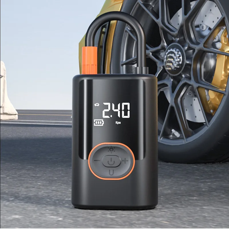 2024 Cordless Digital Mini Tire Inflators With 2 Battery Portable Rechargeable Wireless Car Air Pump Compressor For Car Tyre