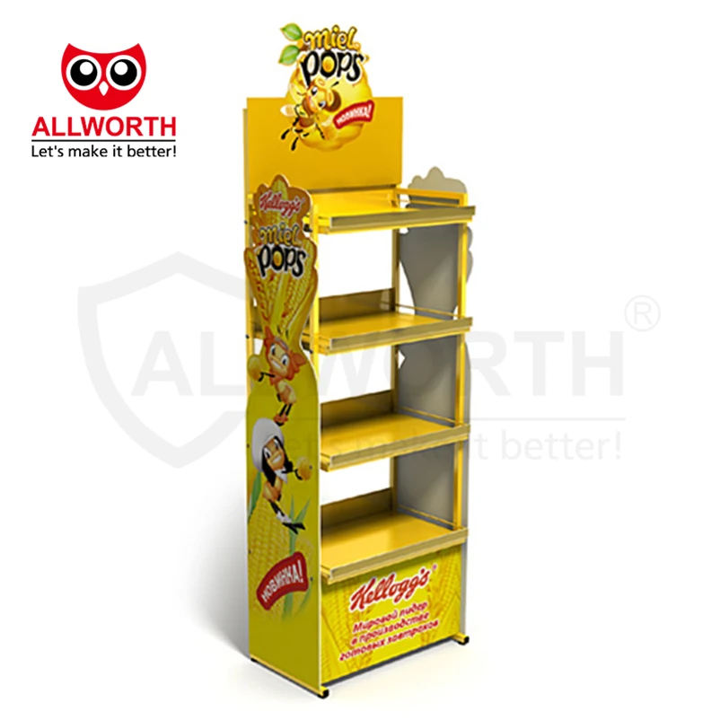 Distributor Eye Catching Adjustable  Quick Install With Feet Wire Mesh Metal Display Rack Shelving