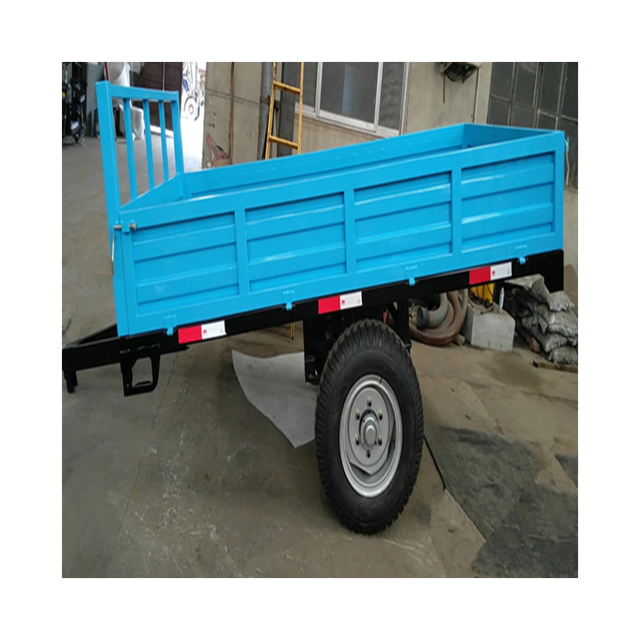 Widely Used Superior Quality Single Axle Rear Tipping Tralier For Transportation Tractor