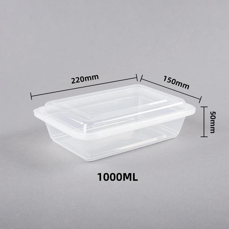 Heat Resistant Plastic Stackable Storage Container Take Out Lunchbox Disposable Food Containers With Lids For restaurant
