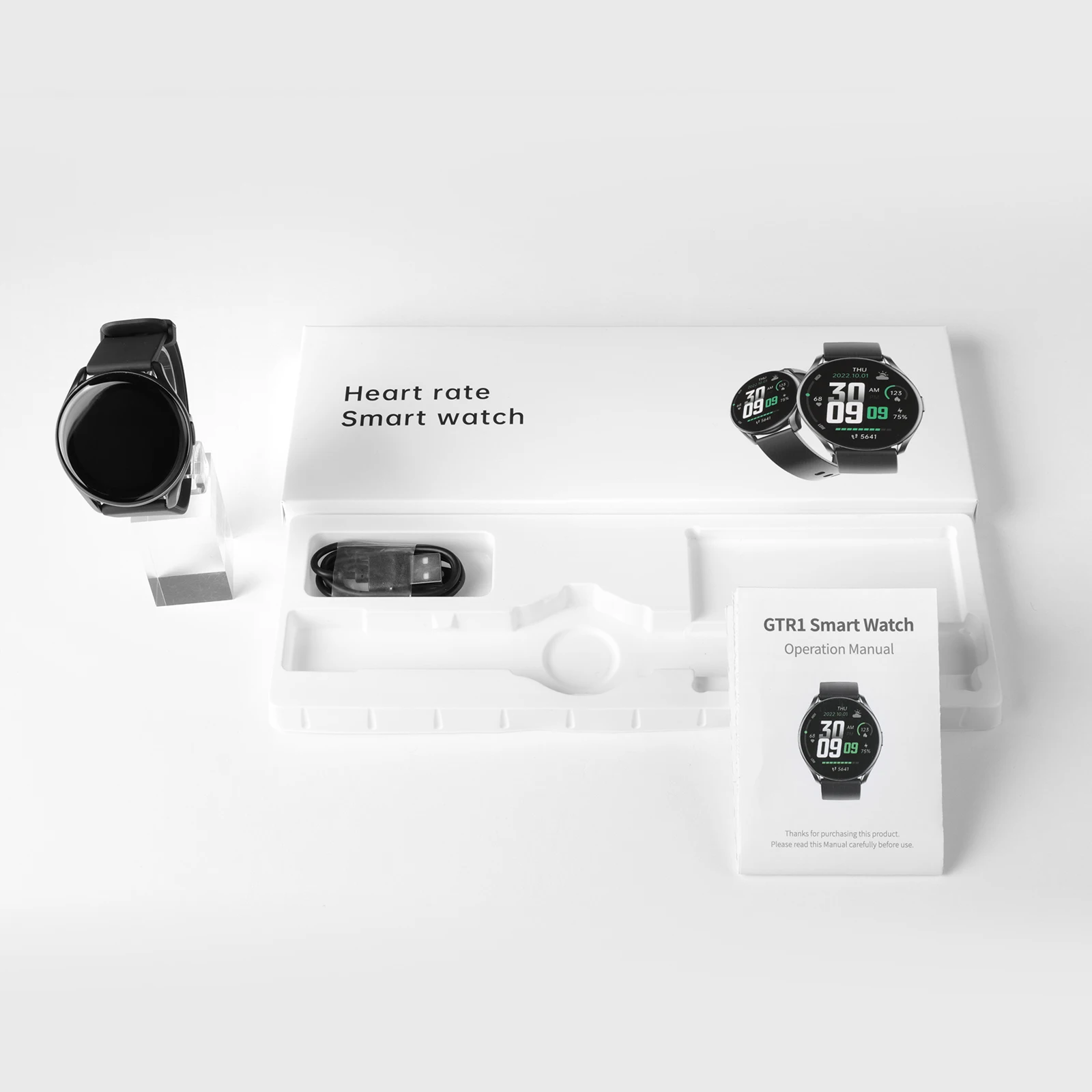 Starmax GTR1 SDK Custom Round Dial Display Smart watch Bluetooth 5.2 Runmefit Music Control Multiple Sports Modes SmartWatch