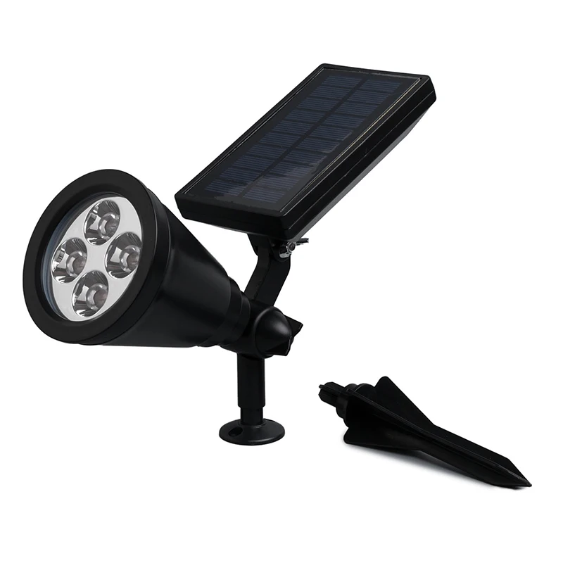 Outdoor 4 LED Waterproof Landscape Wall Solar Ground Light for Garden