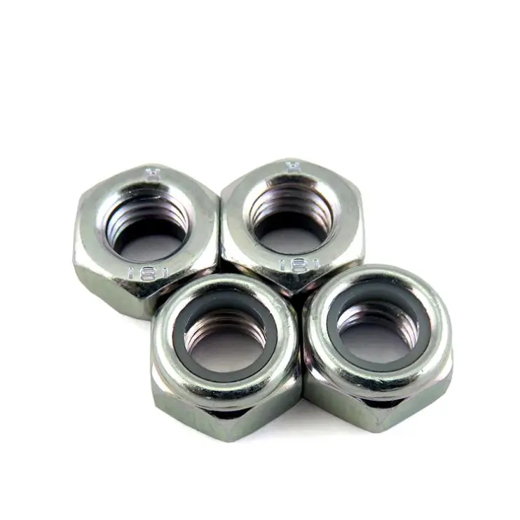 Fastener Custom Wholesale Hexagon Insert Carbon Steel Stainless Steel 304 m2 m4 m8 m10 m12 Hex Nylon Lock Hex Flange Nut