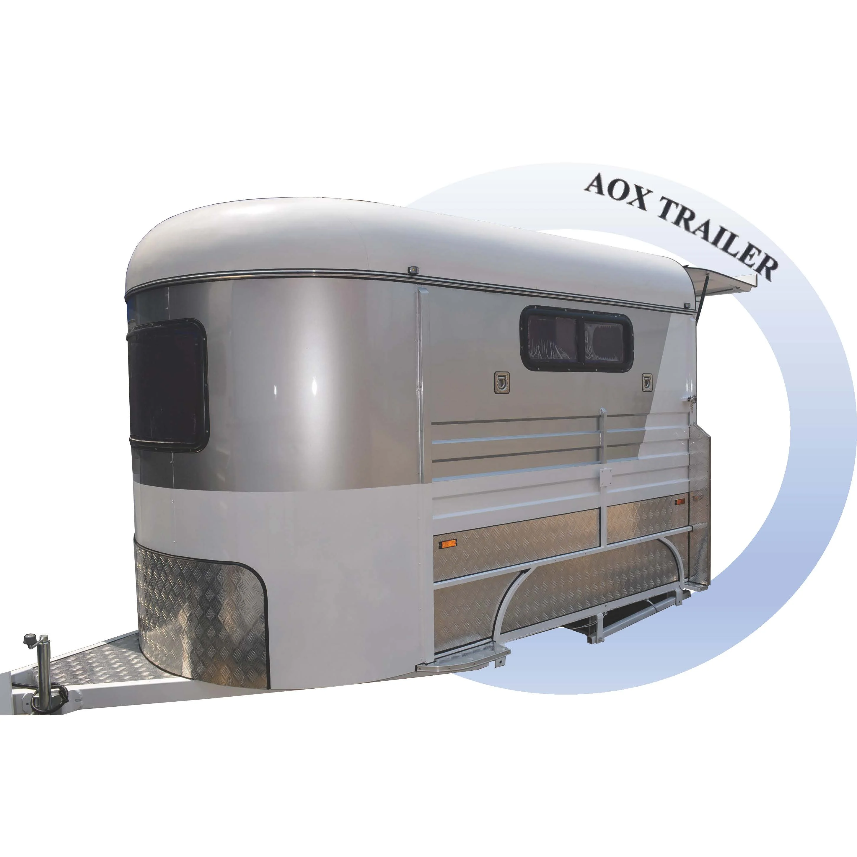 2024 New Design Premium 2 Angle Loading Horse Trailer Standard With Saddle Box 2HAL-S