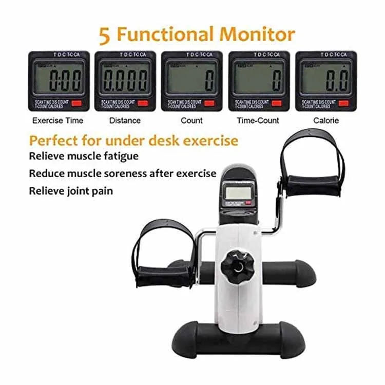 Home Gym Exercise Equipment Cycle Bike Foot Pedal Exerciser Stationary Under Desk Mini Exercise Bike