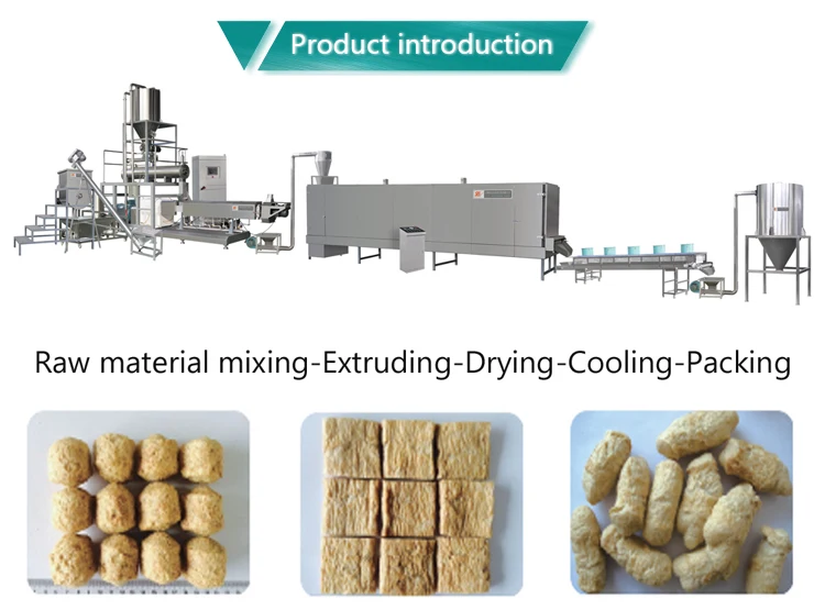 Protein Plant Meat Production line and textured soya protein food machine and textured soy protein food machinery