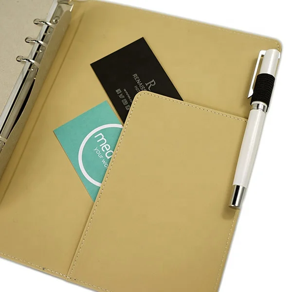 Custom planners and organizers leather notebook double cover year planner diary