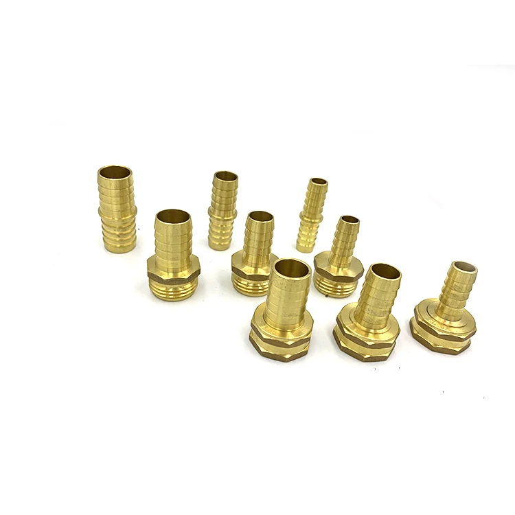 hydraulic pneumatic barb hose fitting bsp npt thread connectors pneumatic hose coupling brass 6mm 8mm 10mm