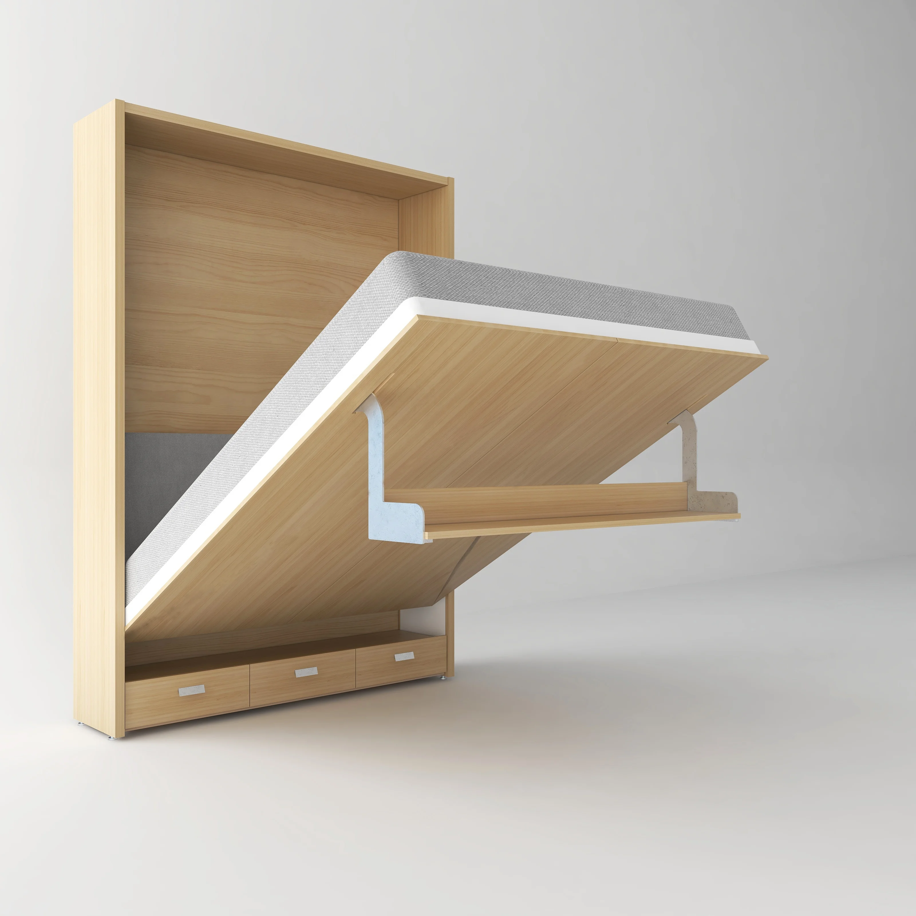 Wall Clock Room Library Wall Bed Murphy Bed Space Saving Folding Wall Bed For Living Room