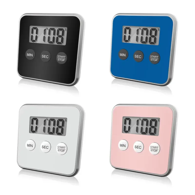 Hot Selling 2 in 1 Strong Magnet Loud Digital  Kitchen Fitness Timer 100 Minutes countdown cooking time reminder with Bracket