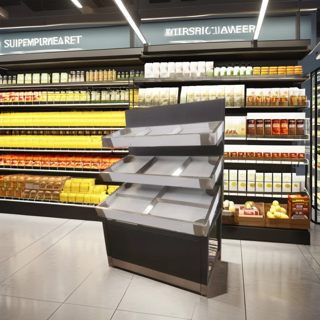 High Quality Modern Double-Sided Supermarket Fruit and Vegetable Display Stand Heavy Duty Retail Rack for Sale