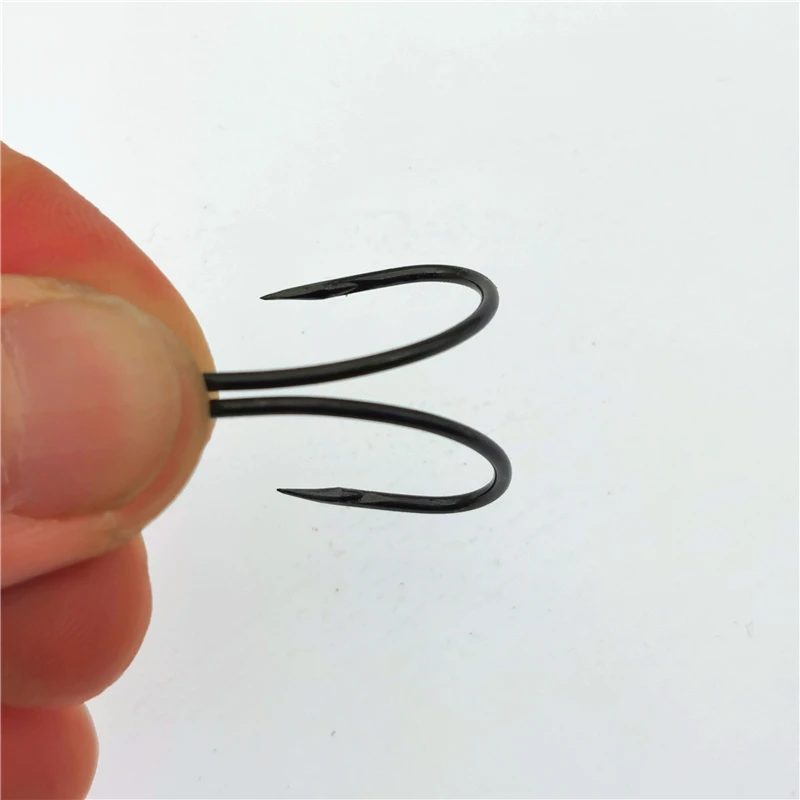Двойной крючок из высокоуглеродистой стали, рыболовный крючок MUSTAD, крючок с бородкой для рыбалки, Размер 2/0