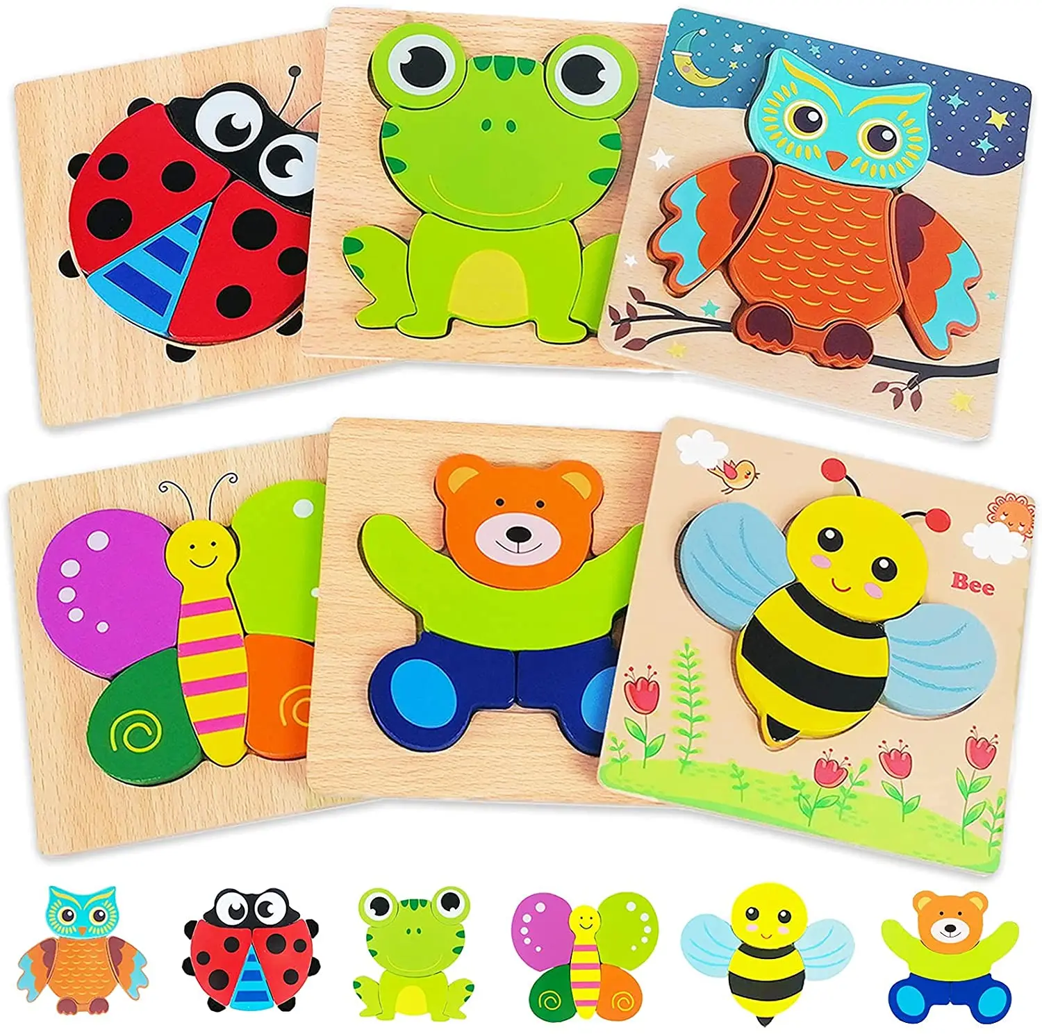 New Wholesale Educational 3D Game Toy Children Animal Transport Wooden Jigsaw Puzzle For Kids
