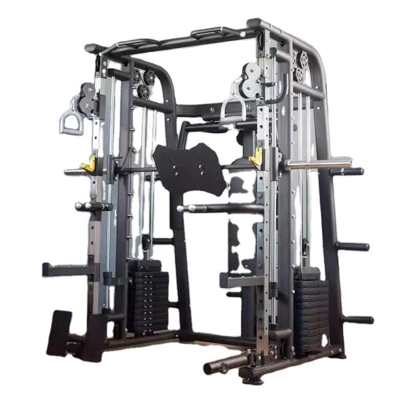 Weightlifting Multifunctional Frame Horizontal Push Gantry Frame Squat Rack Machine Smith Machine Multi Gym Machine