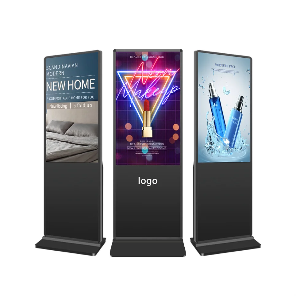 Floor Stand 43 55 Inch Indoor Interactive Digital Signage Lcd Display Advertising Information Touch Screen Kiosk