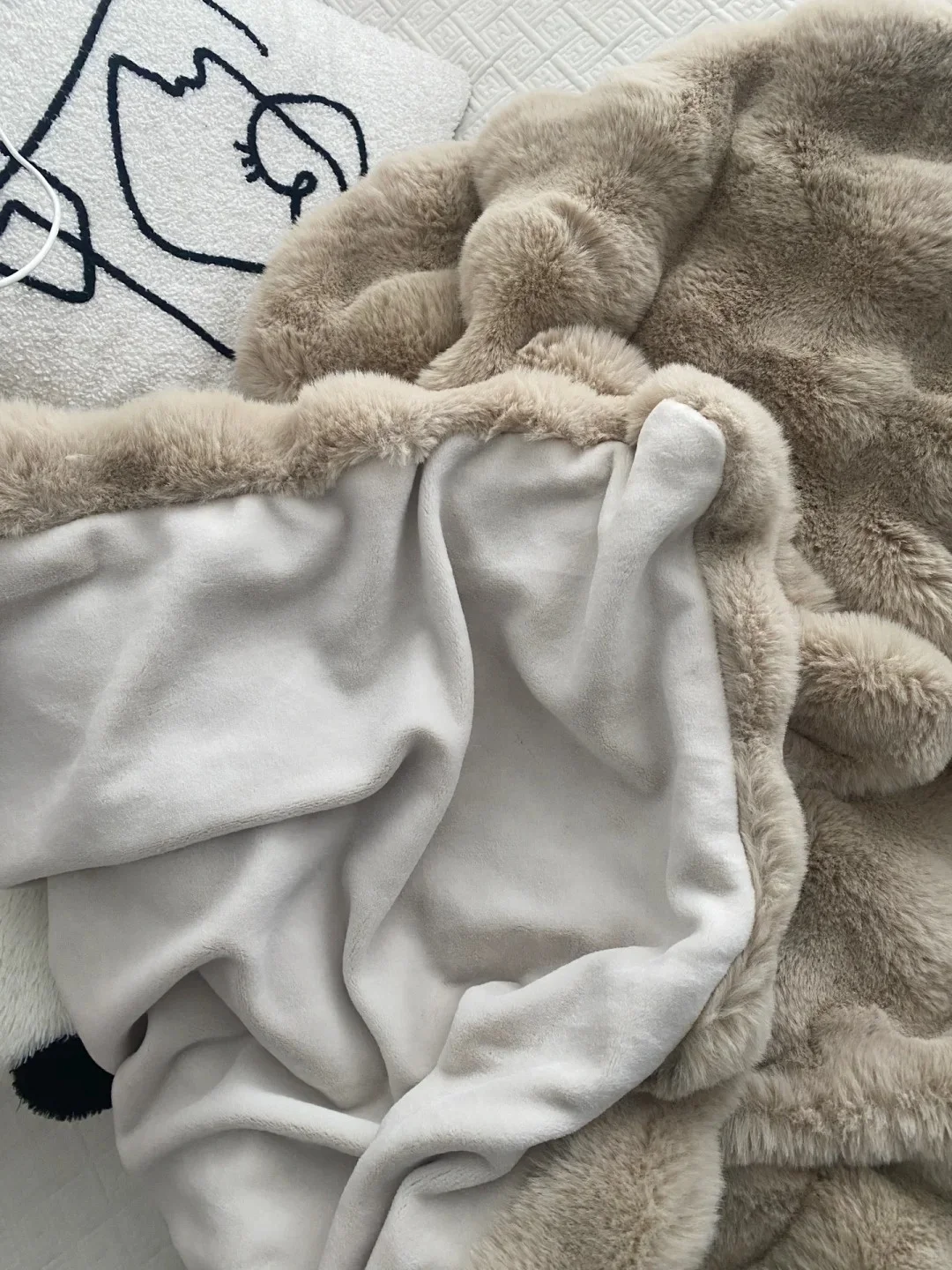 Direct Sales By Manufacturers Warm Tuscan Imitation Fur Blanket Winter Warmth Rabbit Faux Fur Blanket