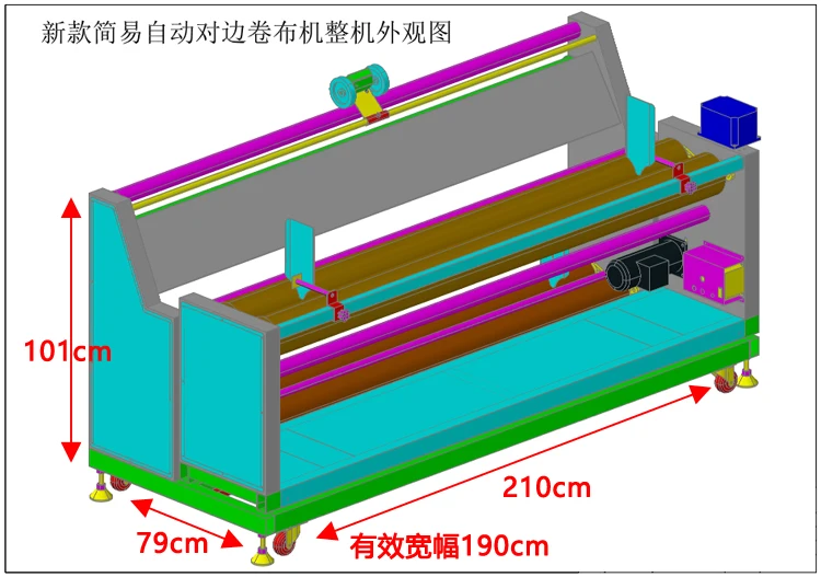 Новинка 2022, рулон для рулона, измерение автоматического скручивания ткани и выравнивания краев