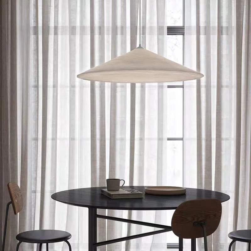 Japanese style rice paper bar hotel home decorative chandelier hanging lamp triangle restaurant pendant light