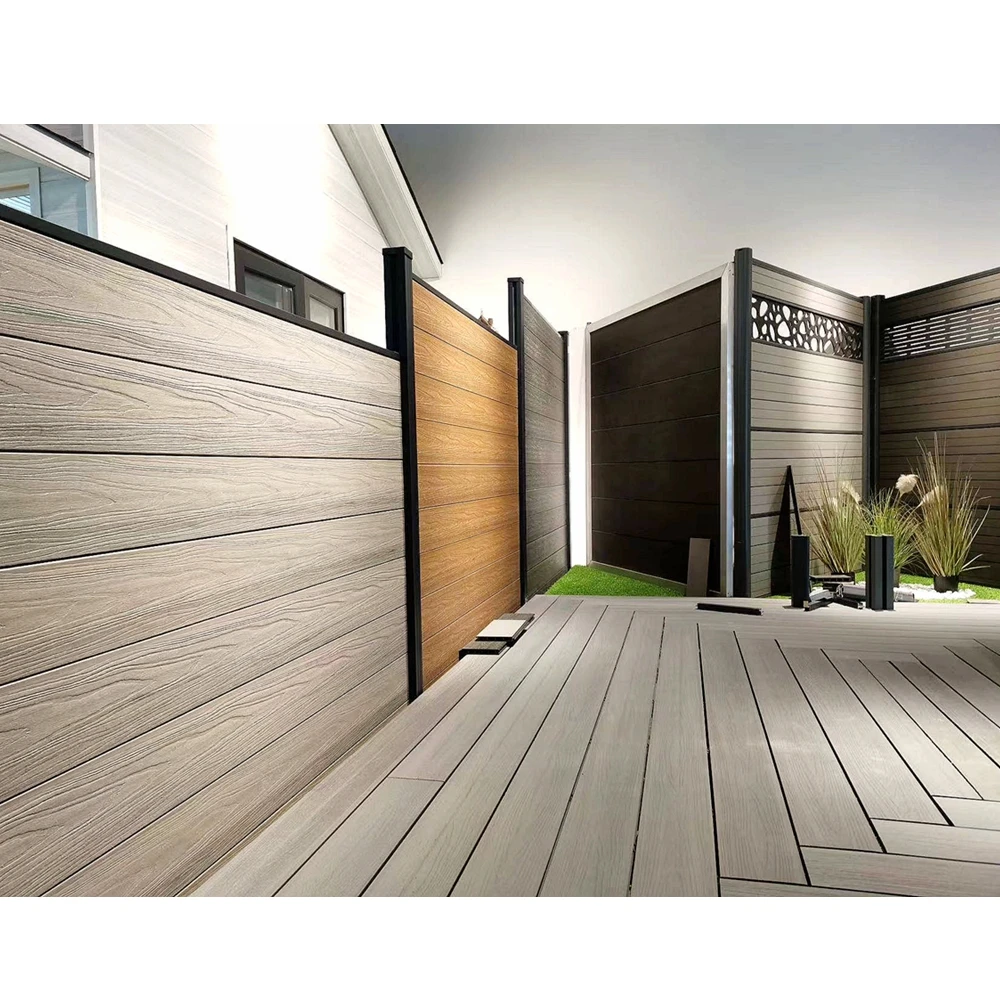 Factory Wpc Fence Boards Modern Outdoor Wood Plastic Panel 6x8