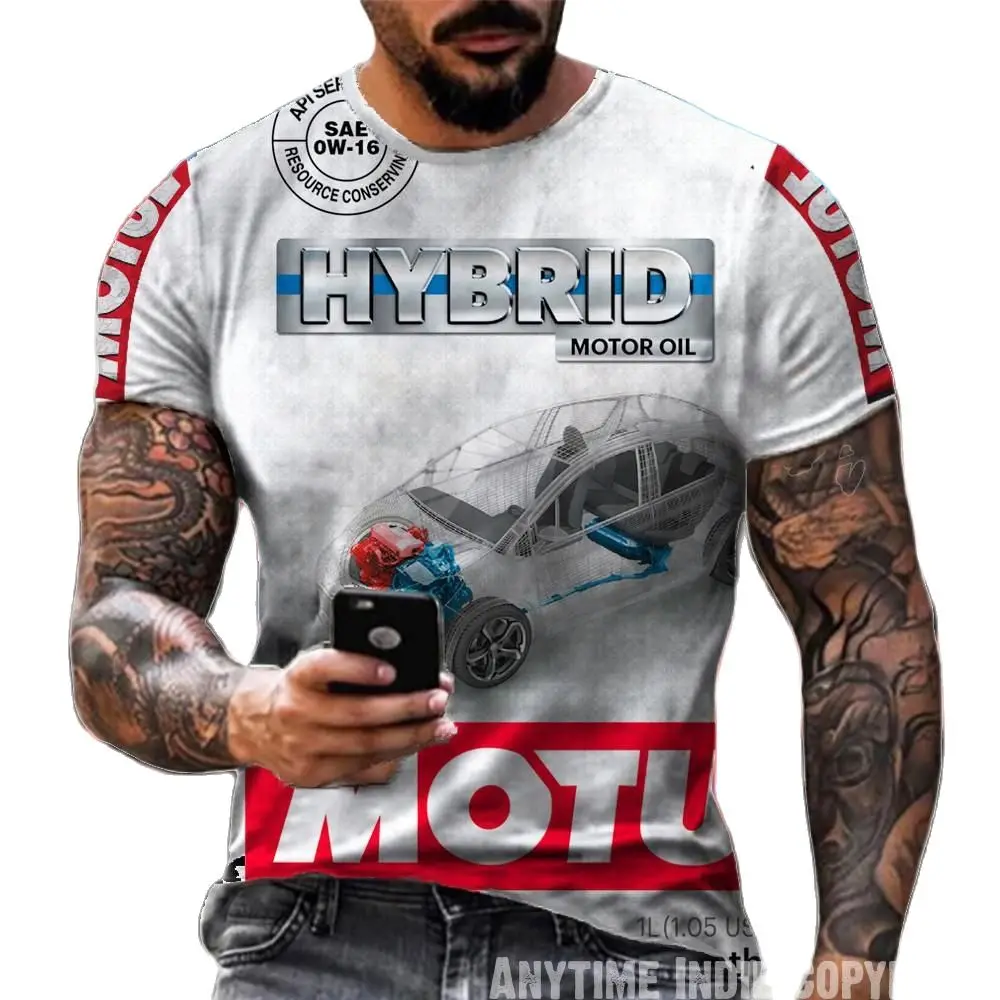 Racing T Shirt For Men 3d Print Castrol Brand Motor Oil Short Sleeve Top Biker custom Tee fashion Vintage Camiseta 3d printed t