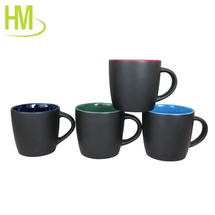 custom matte plain black ceramic mug cute ceramic mug with custom Logo travel customized coffee mug set