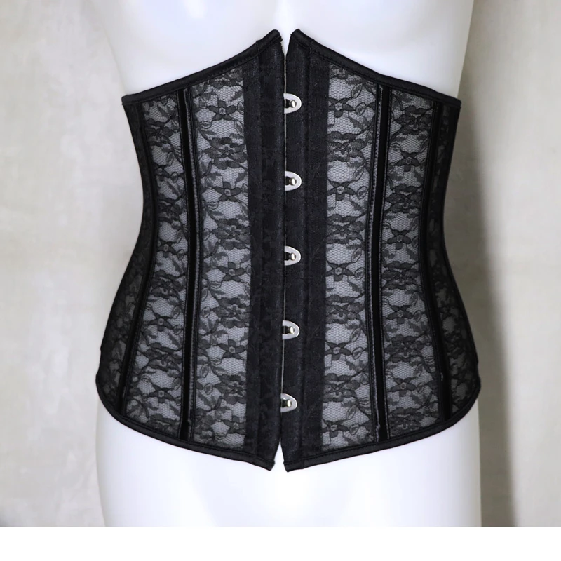 Sexy Corset Women Gothic Corset Top Curve Shaper Modeling Strap Slimming Waist Belt Lace Corsets Bustiers Black White