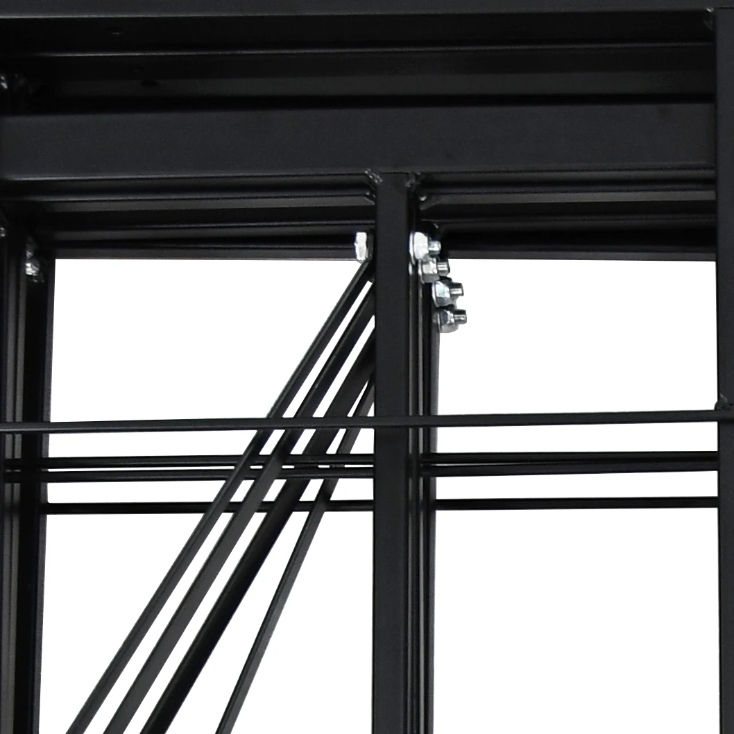 Round RM01 High Quality Black Metal Bed Base Frame Metal Folding Bed Foundation