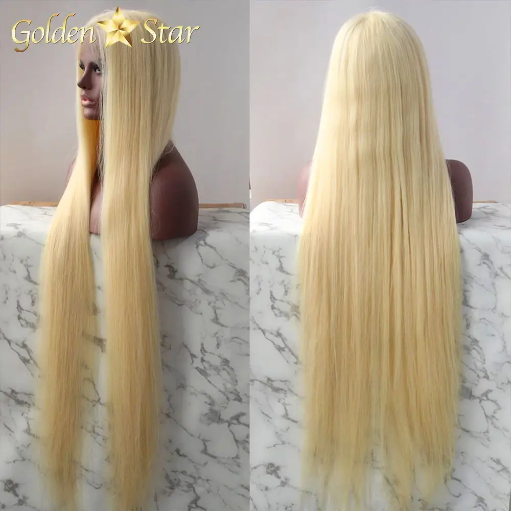 613 Full Lace Wig Human Hair, Brazilian 613 Blonde Full Lace Human Hair Wig,40 Inch 613 Virgin Hair Human Hair Full Lace Wig