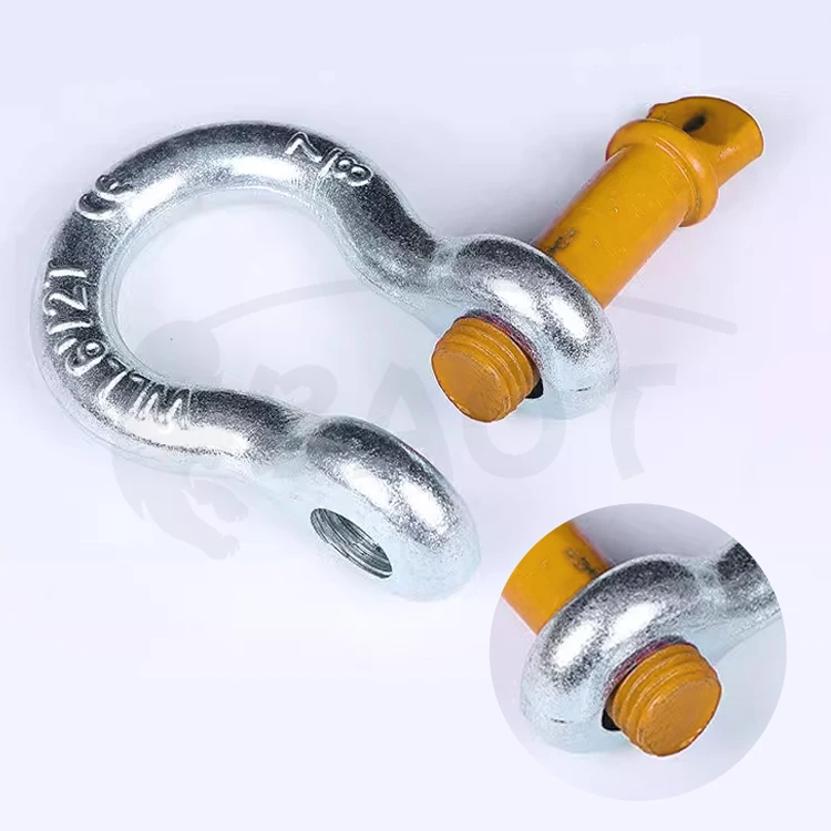 BAOT Steel Forged Ring Clevis Lifting Rigging Anchor Bow Shackle with Screw Pin