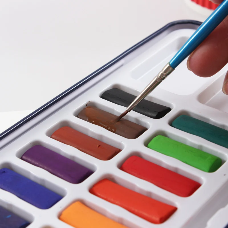 
Amazon Hot Selling 12 18 24 Colors Watercolor Paint Set With Oem Packaging 