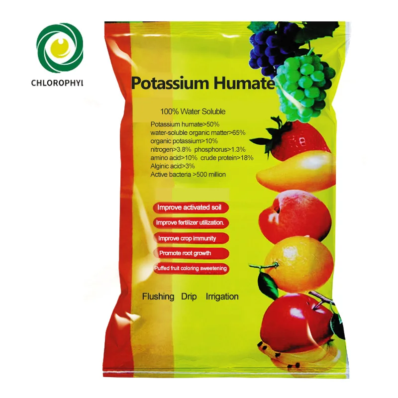 100% Water Soluble Bio-fulvic Humic Acid Seaweed Sotassium Fertilizer Flush Potash Fertilization For Plant