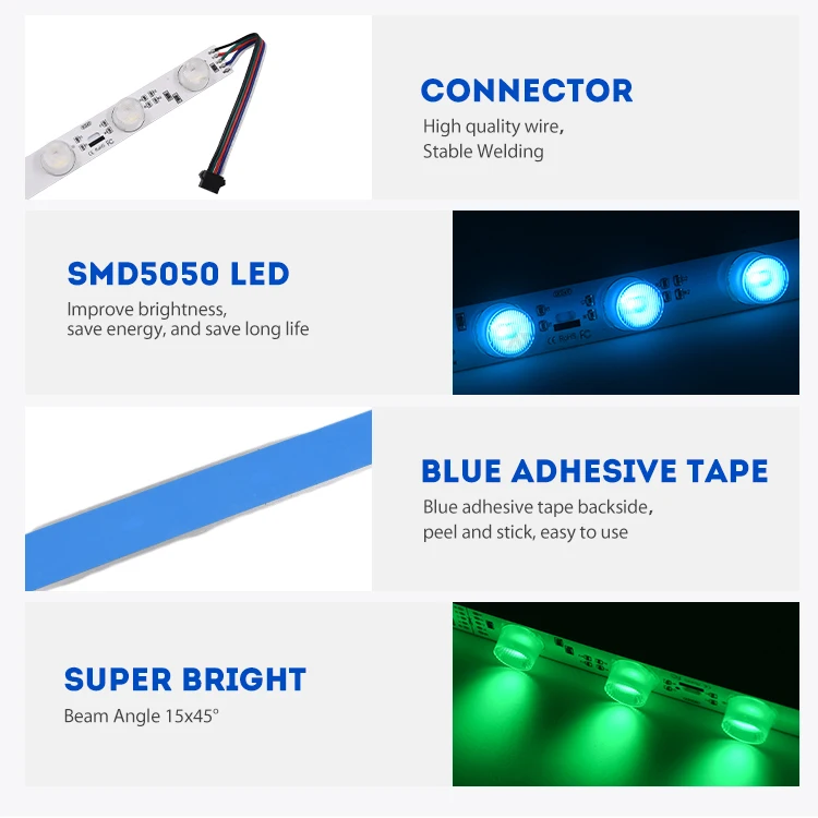 SMD5050 Светодиодная лента RGB светодиодная подсветка высокой мощности 48 Вт DC24V панель для лайтбокса