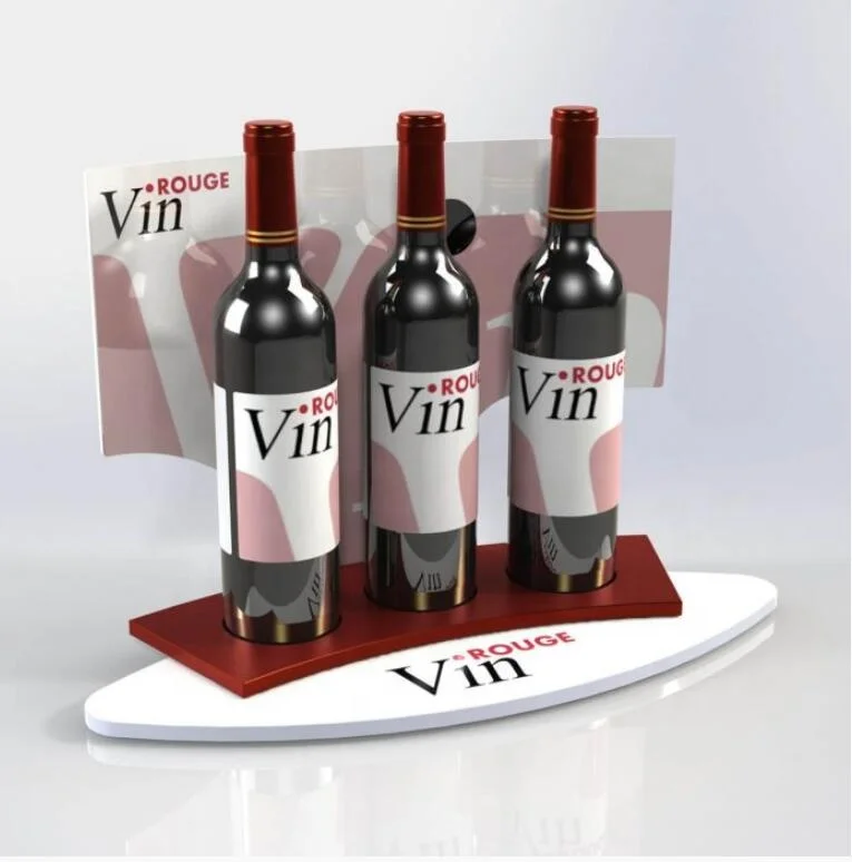 Customized Acrylic wine bottle display stand