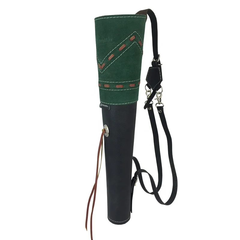 Traditional Archery Arrow Quiver Leather Shoulder Back Quiver for Outdoor Sport