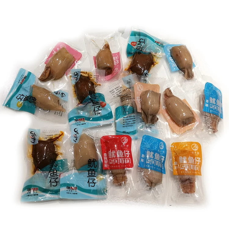 
Free Sample Chinese Snacks Healthy Seafood Baby Adult Snack Manufacturers Origianl Spicy Squid Snack 