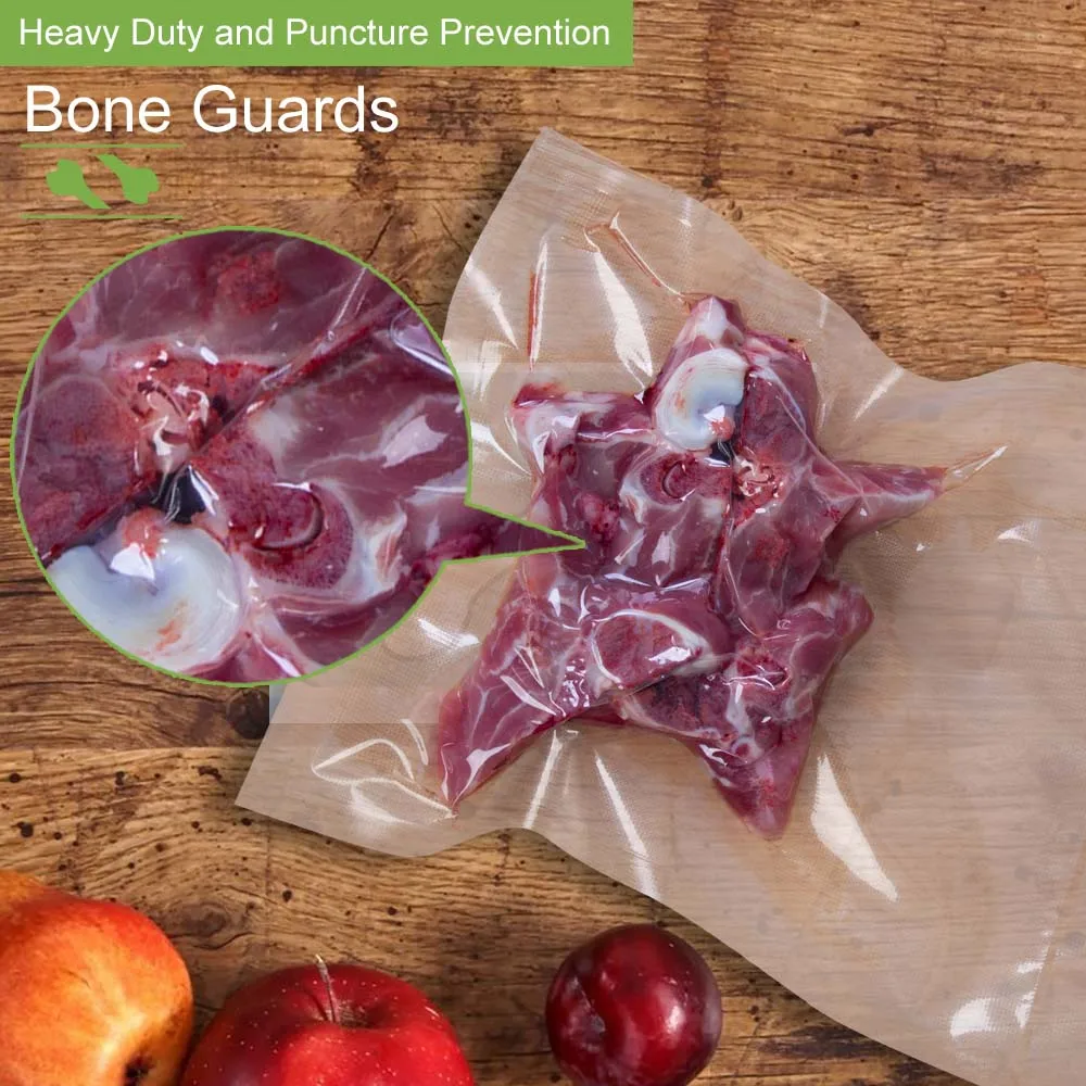 200PCS 6*10In Combo Food Vac Bags Vacuum Seal Bags Commercial Grade BPA Free Boil Microwave & Freezer Safe