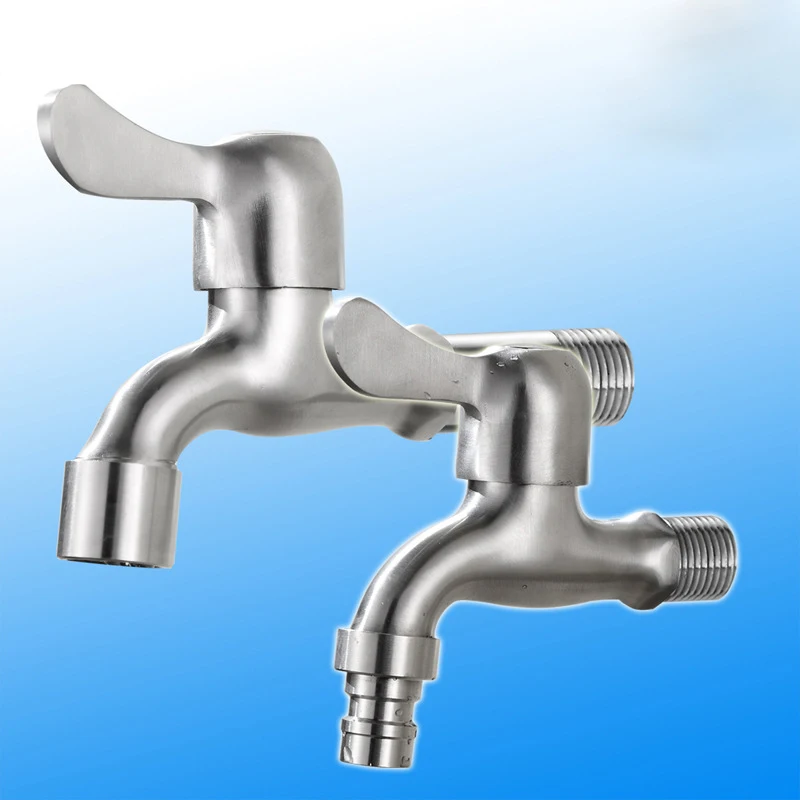Wall Mounted Washing Machine Faucet Outdoor Garden Stainless Steel Tap