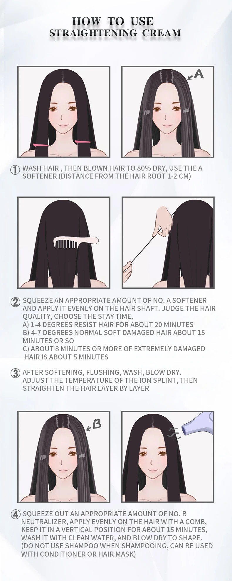 Bossose Manufacturer Salon Best Professional Rebonding Low Damage Permanent Hair Straightening Cream