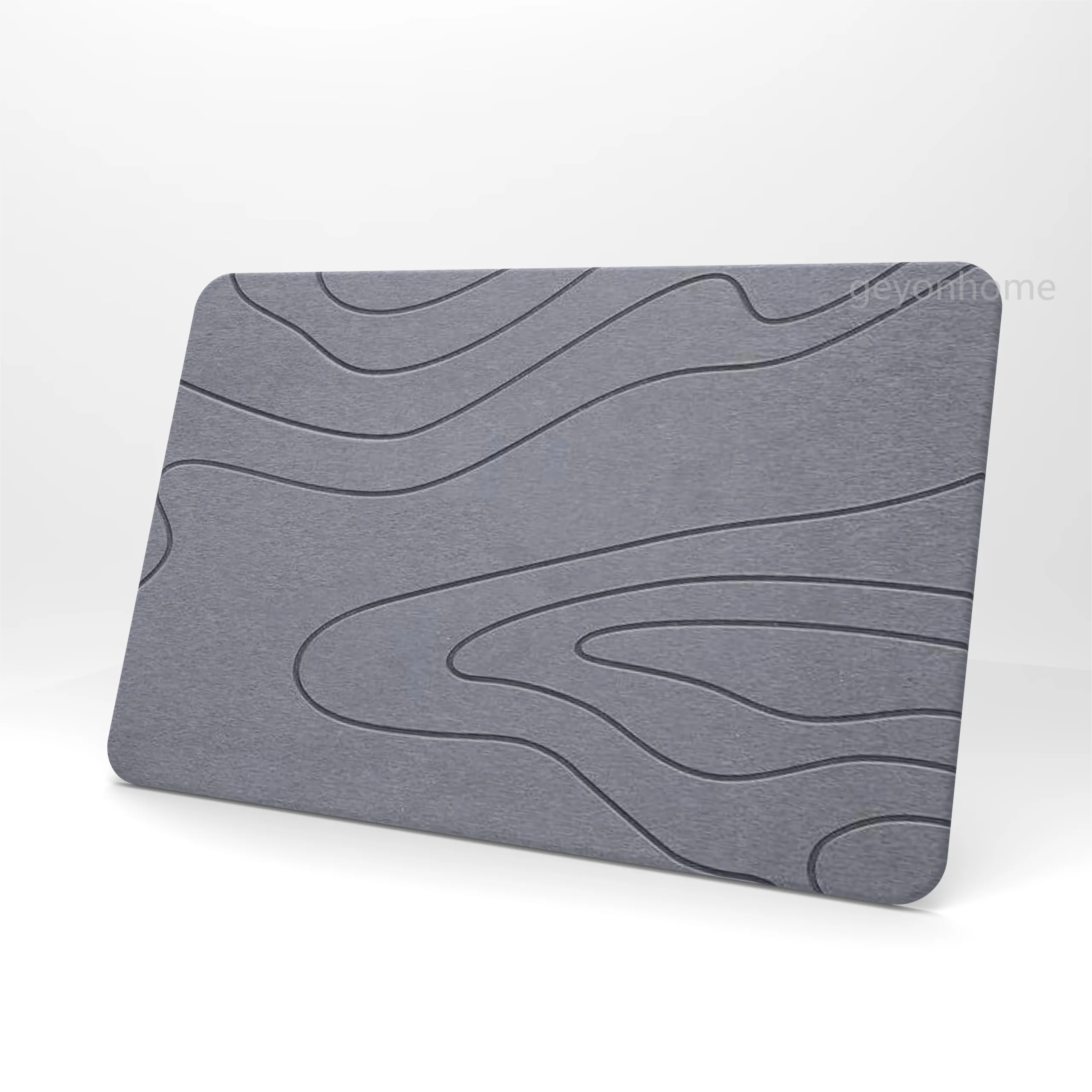 Eco-Friendly Anti-Slip Fast Drying Bath Stone Mat Eco-Friendly Product with Engraved Diatom Earth