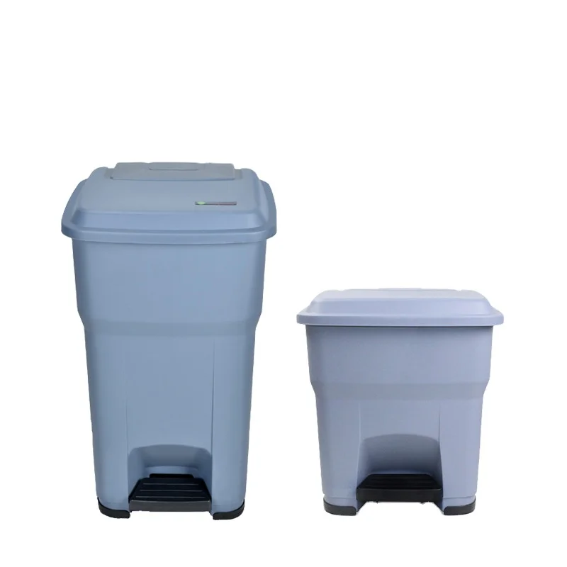 100 Liter Garbage Can Outdoor Trash Bin Waste Bin PP Plastic Customized Logo Stainless Steel Painting Household Storage Bucket