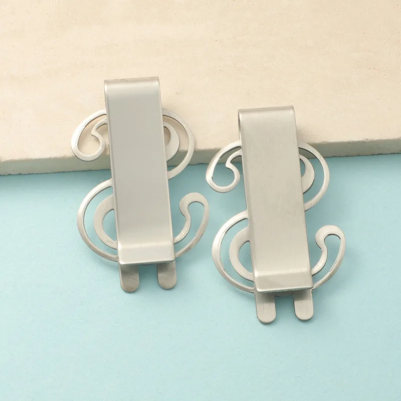 Factory Wholesale Creative Custom High Quality US Dollar Symbol Money Clip Souvenir Metal Stainless Steel Bookmark Book clip