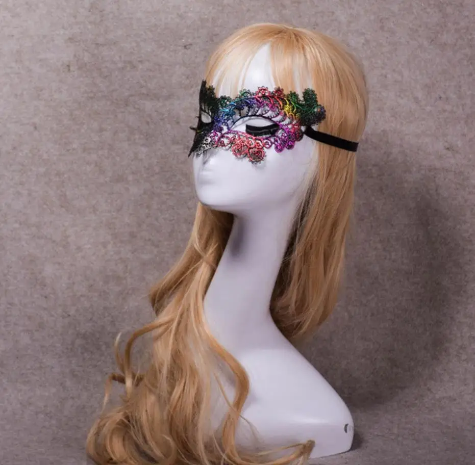 Metallic Lace Masquerade Masks for Women Party Sexy Eyemasks For Venetian Halloween Mardi Gras Cocktail