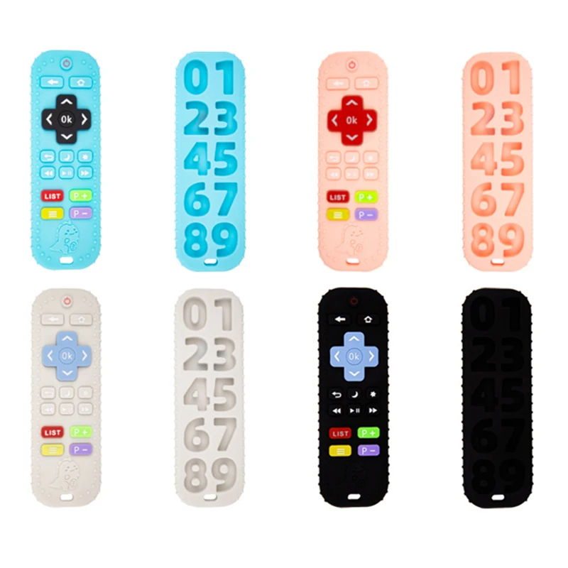New BPA Free Baby Chew Toys Soft TV Remote Control Teething Toys Silicone Remote Control Shape Teether Toys For Newborn Toddler