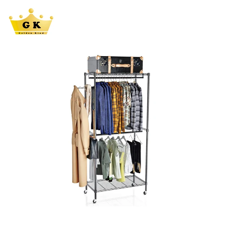 
Iron Cloth Wardrobe Adjustable Clothes Wardrobe For Cloth Hanging 